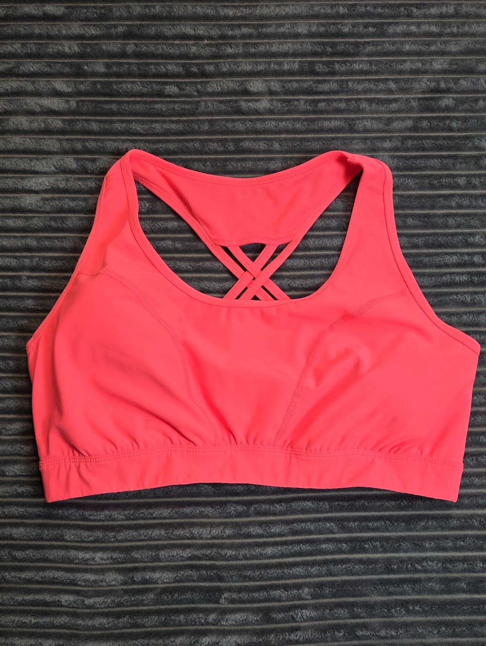 Xersion Coral Pink Crisscross Back Sports Bra